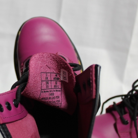 Dr. Martens Pink Lace Up Boots - Picture 8 of 10